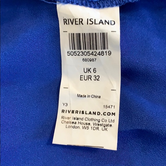 River island Mesh Bodycon Cobalt Blue Dress - Picture 6 of 8